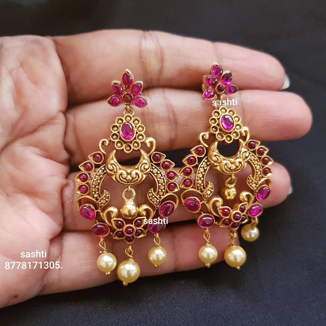 gold plated pure silver antique kundan jewellery