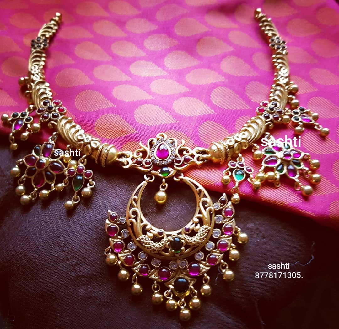 gold plated pure silver antique kundan jewellery