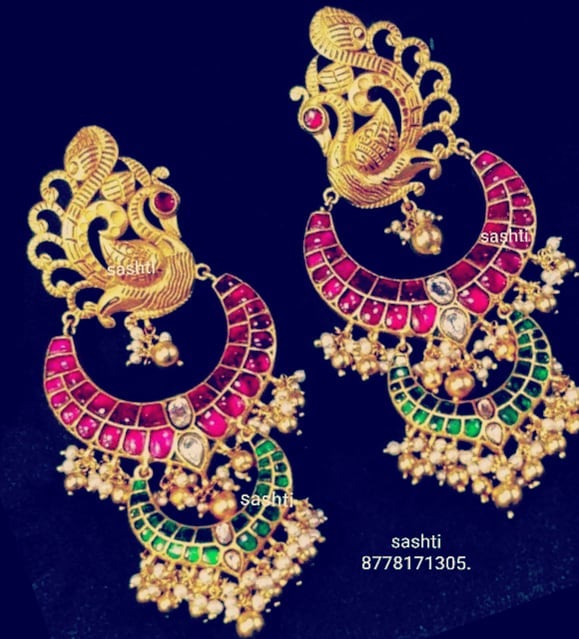 gold plated pure silver antique kundan jewellery