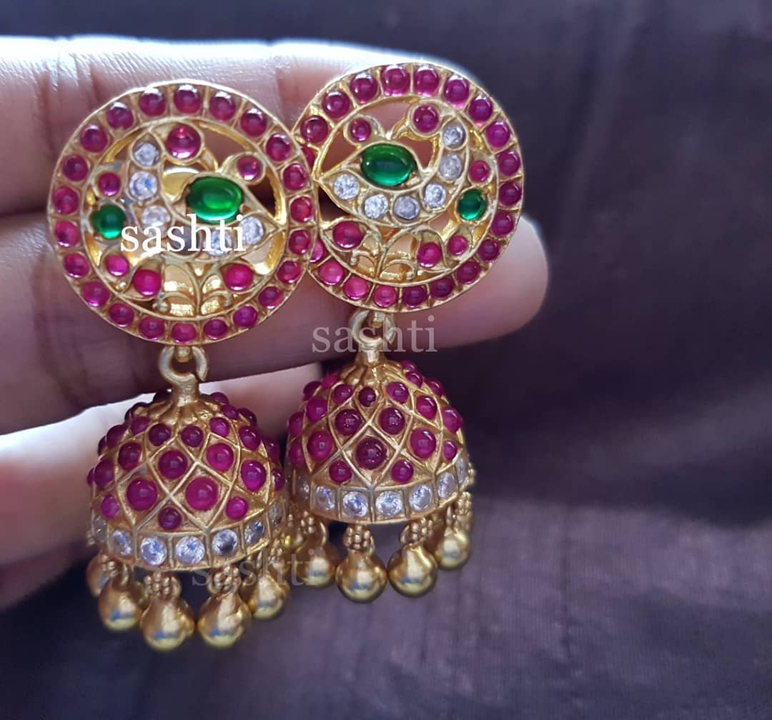 gold plated pure silver antique kundan jewellery