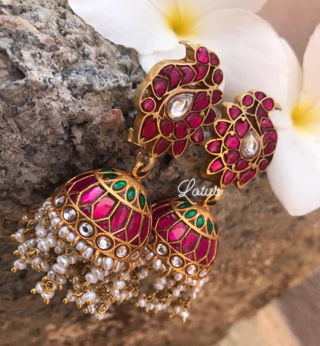 Top Ruby Emerald Jhumka Designs To Flaunt This Wedding Season