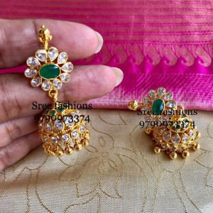 Top Antique Stone Earring Designs For Every Ethnic Outfit • South India ...