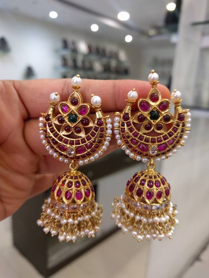 Ruby hot sale earrings design