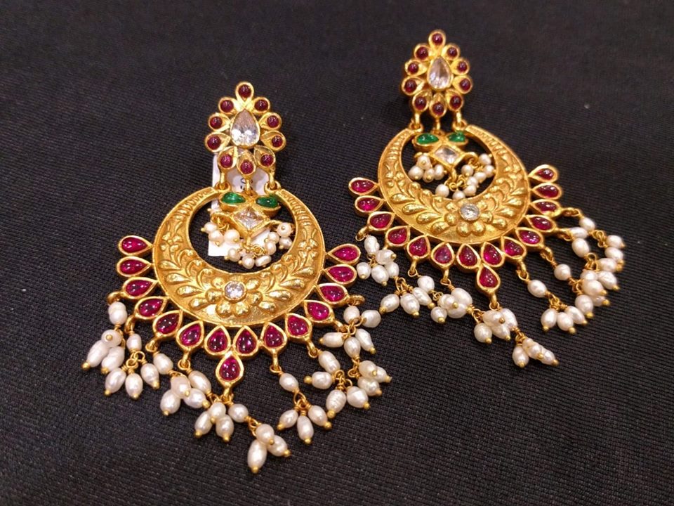 13 Ultimate Antique Ruby Earrings & Where To Shop Them • South India Jewels