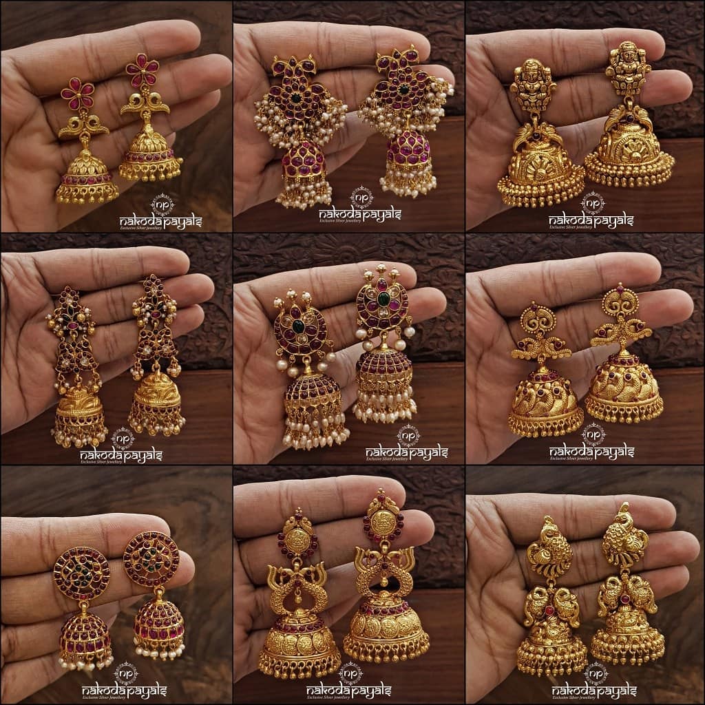 Gold Plated Jhumka Earrings For Womens  Silver Palace