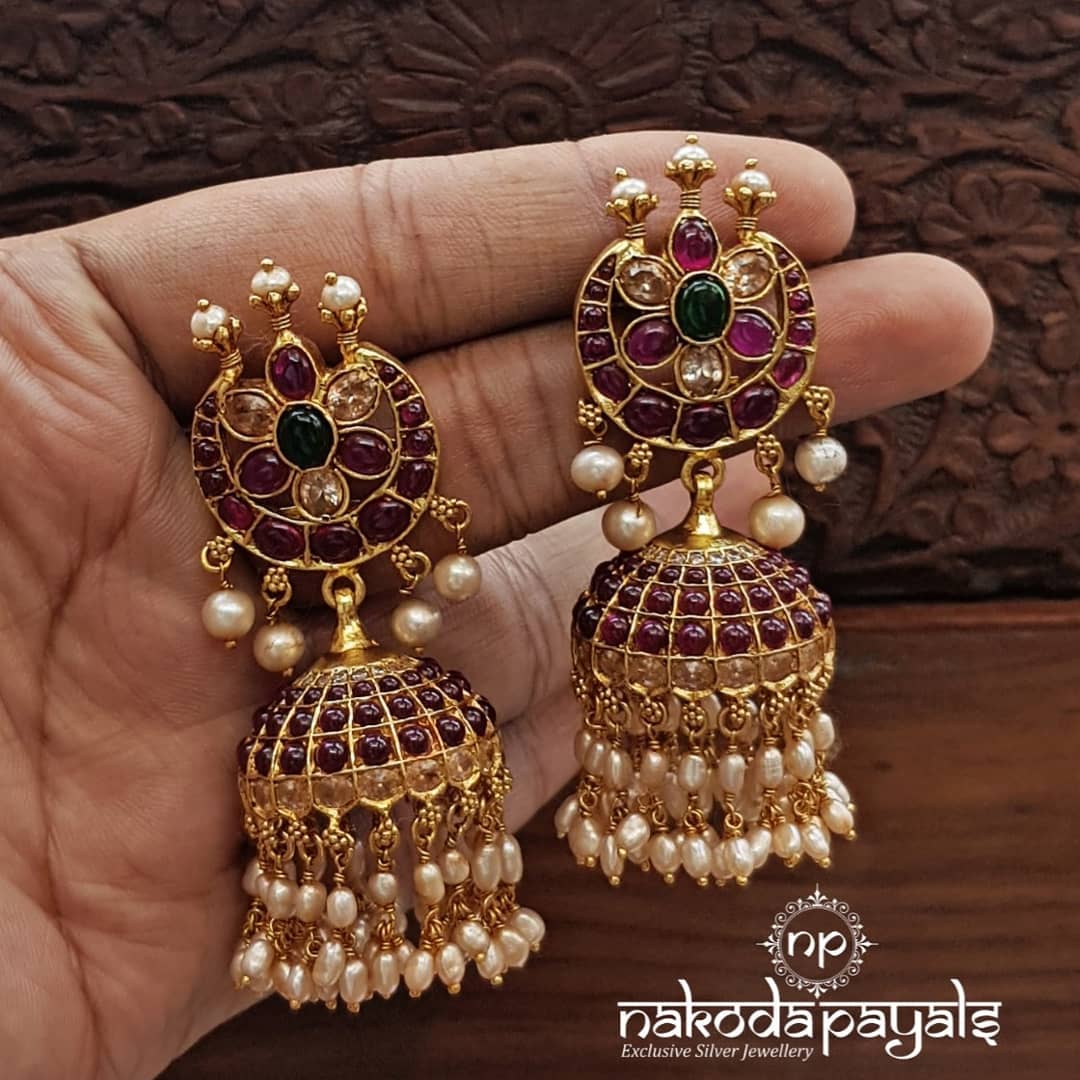 south-indian-gold-plated-pure-silver-earrings (4)