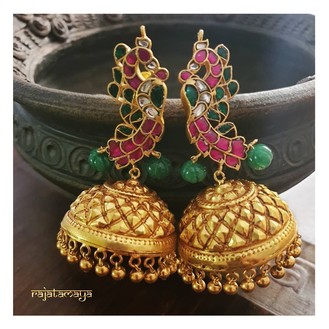 Gold jhumka design on sale 2019