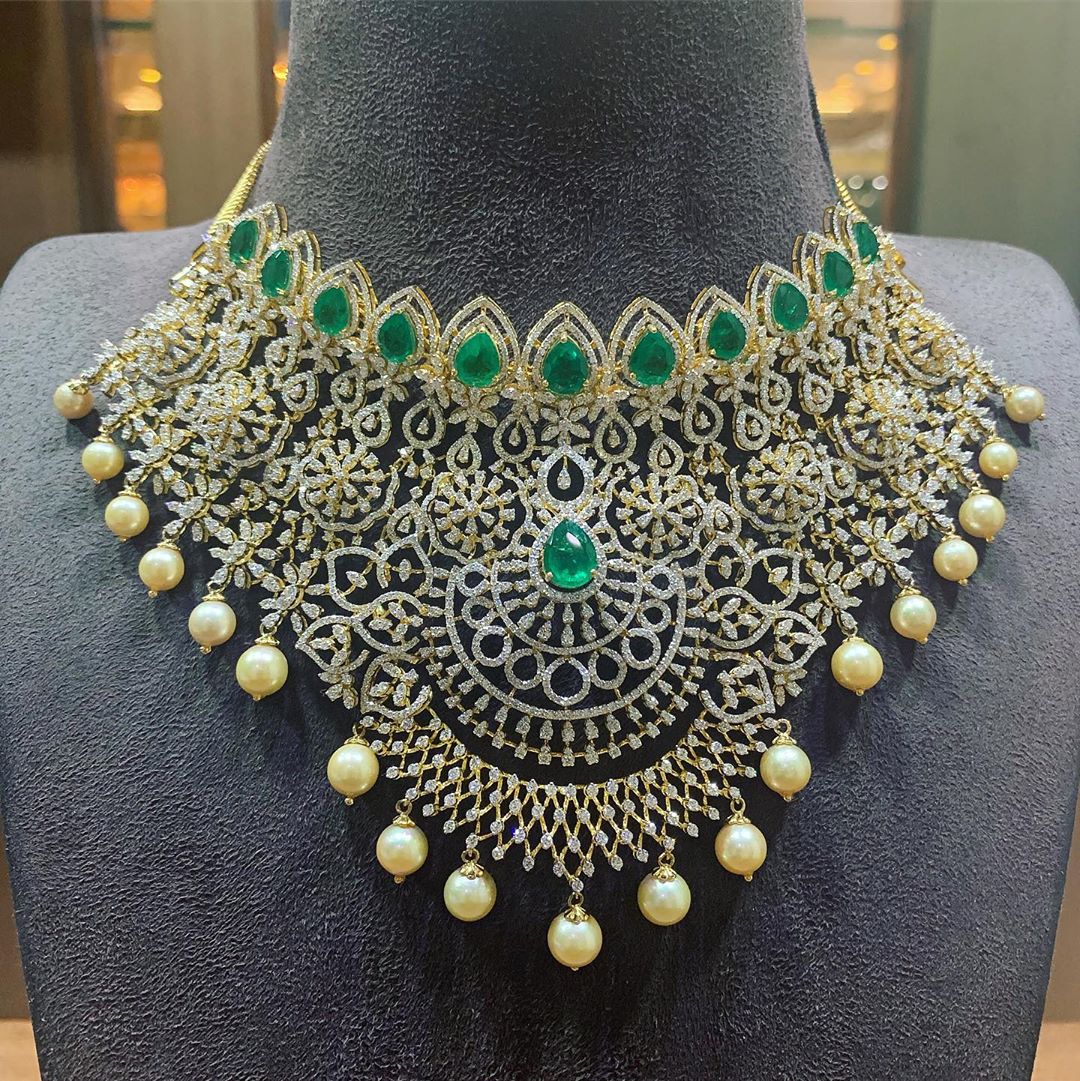 Latest diamond necklace 2025 designs 2019