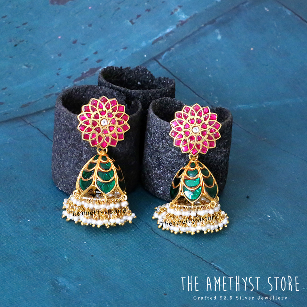 gold-plated-antique-silver-jhumka-designs (11)