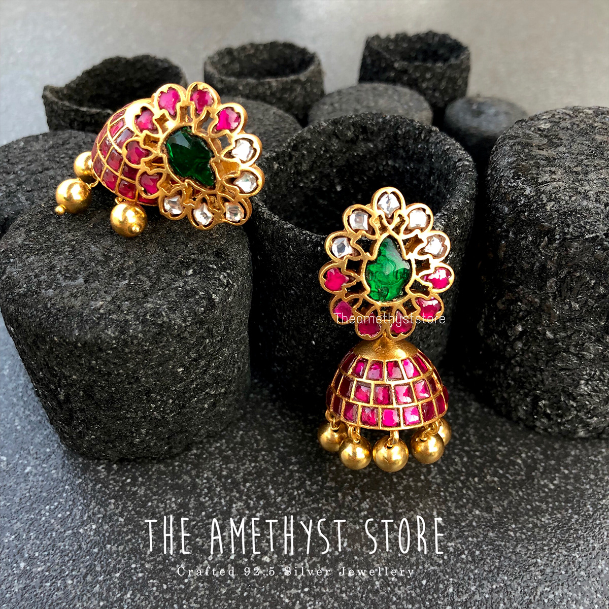 gold-plated-antique-silver-jhumka-designs (13)