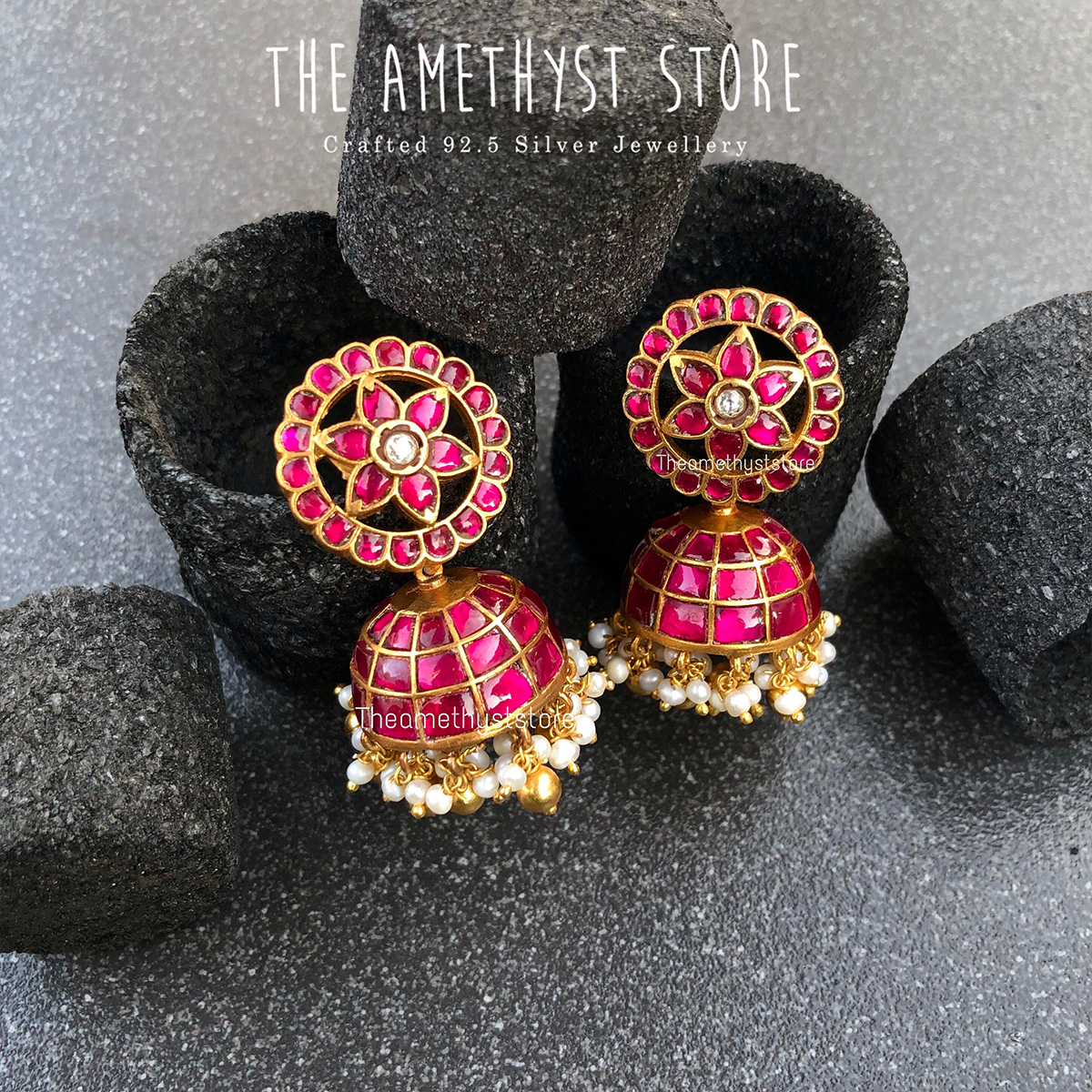 gold-plated-antique-silver-jhumka-designs (14)