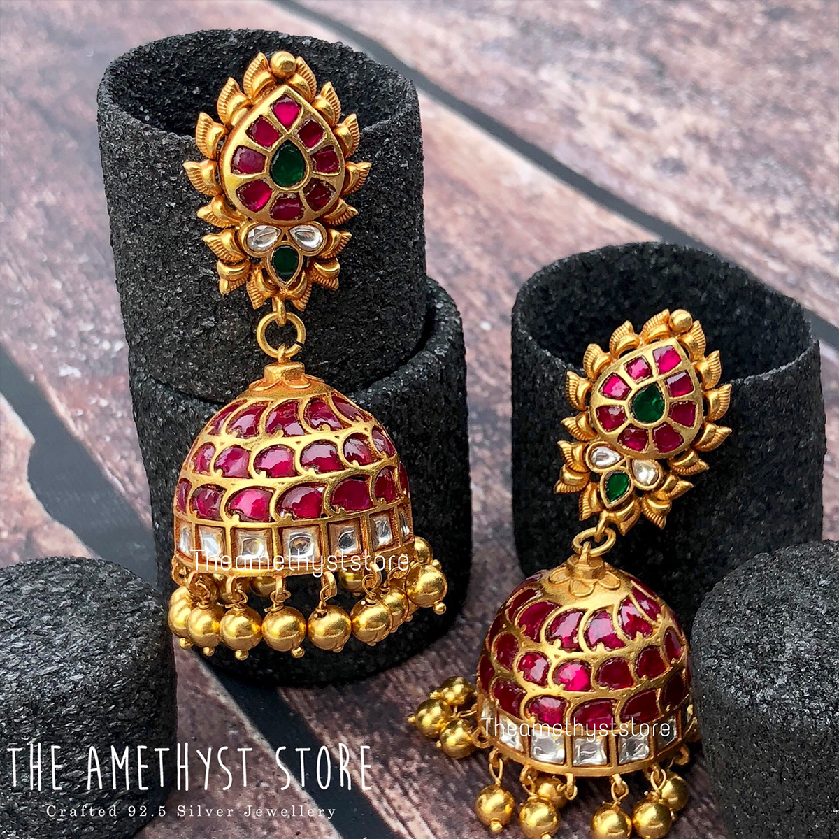 gold-plated-antique-silver-jhumka-designs (3)