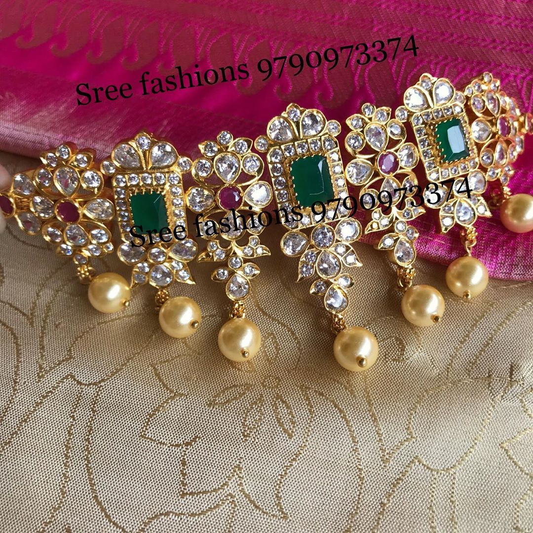 gold-plated-silver-antique-jewellery-designs-2019 (11)