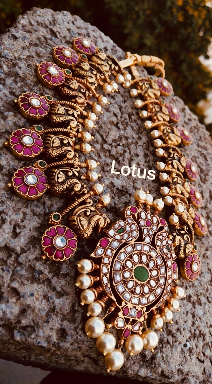 gold-plated-silver-antique-jewellery-designs-2019 (9)