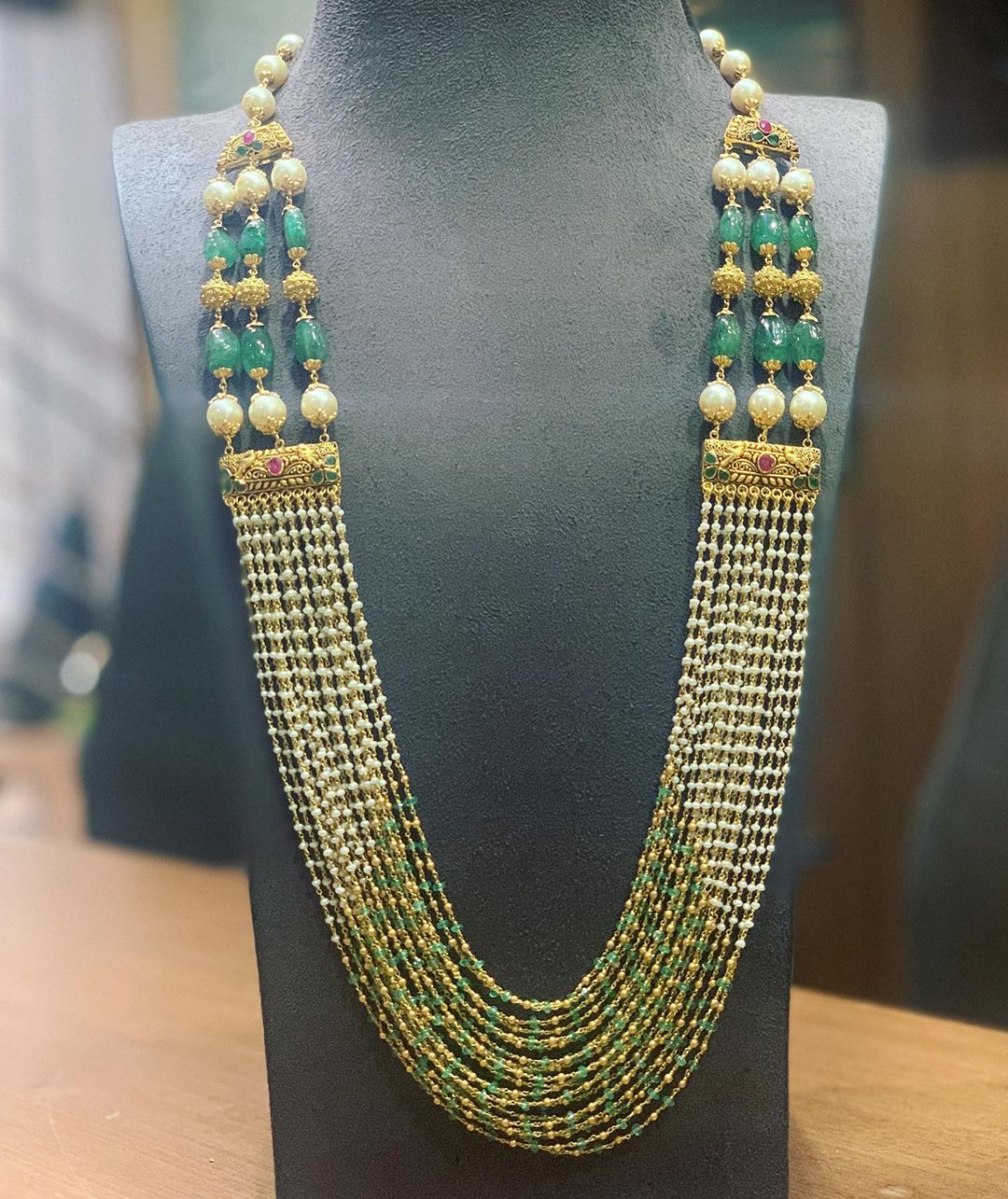 South Indian High Gold Necklace | Moner Moto - মনের মতো