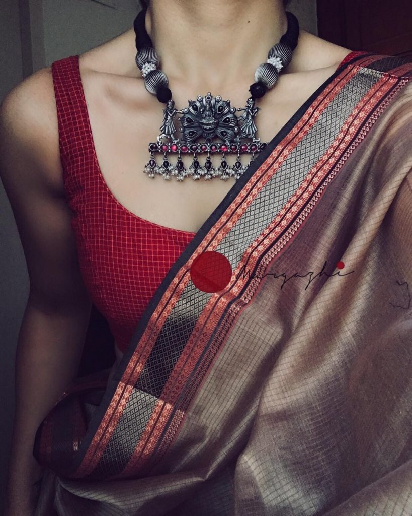Shop All The Trending Silver Antique Necklace Sets Here • South India ...
