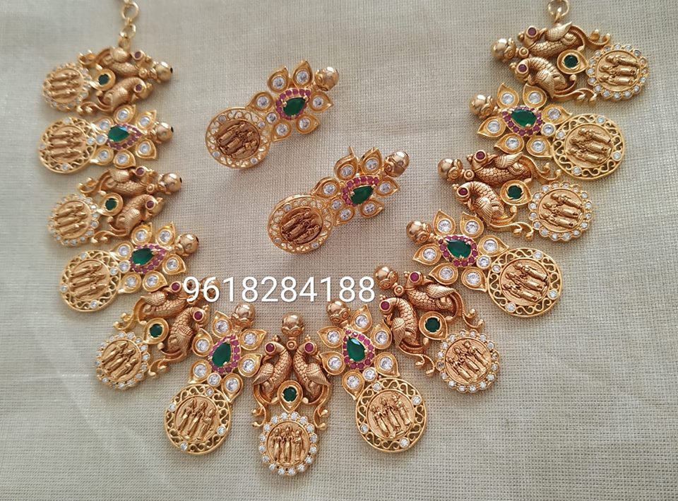 Artificial temple hot sale jewellery set