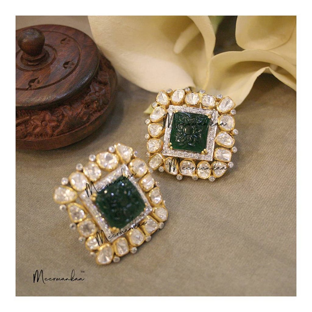 Get All The Beautiful Big Stud Earring Designs Here! • South India Jewels
