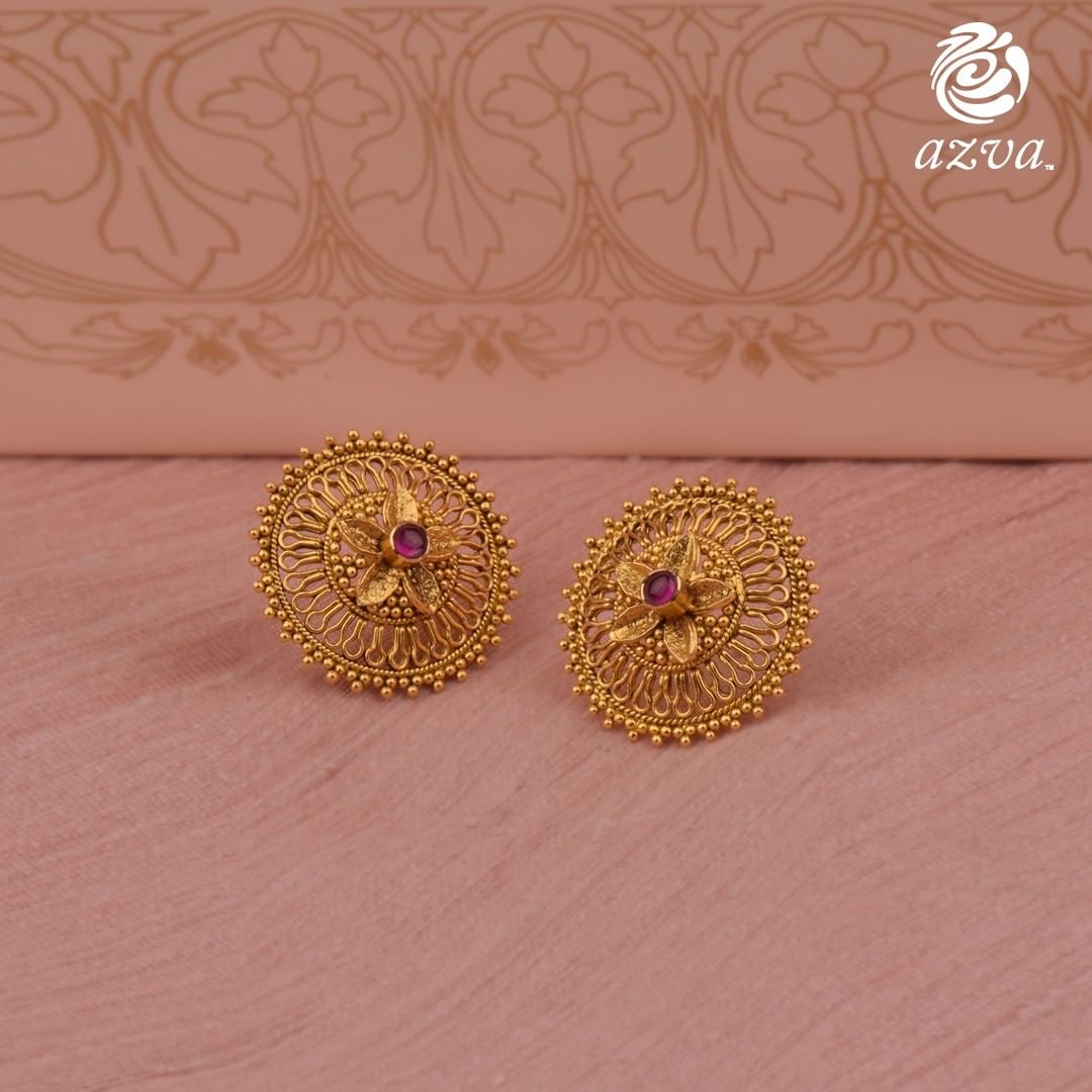 Top Designer Gold Earring Collections Are Here! • South India Jewels