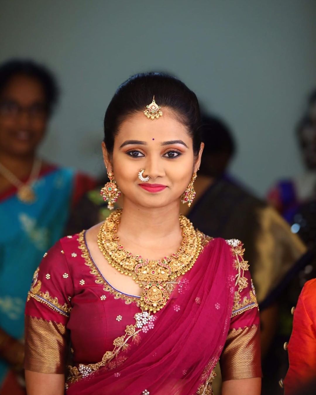 Photo of Malayali bride in gold jewellery and white saree. | Bridal sarees  south indian, White saree, Malayali bride