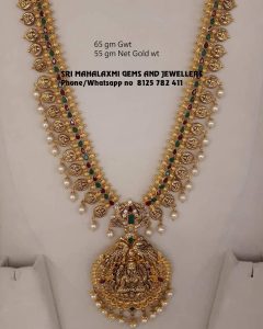 Gold Antique Long Necklace Designs - [2024] • South India Jewels