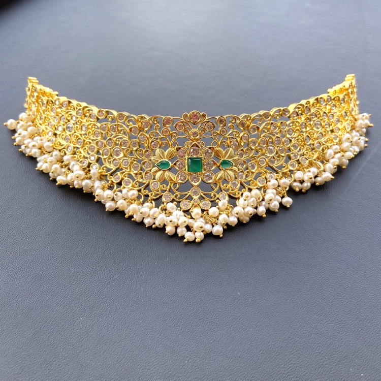 gold-plated-silver-bridal-choker (3)