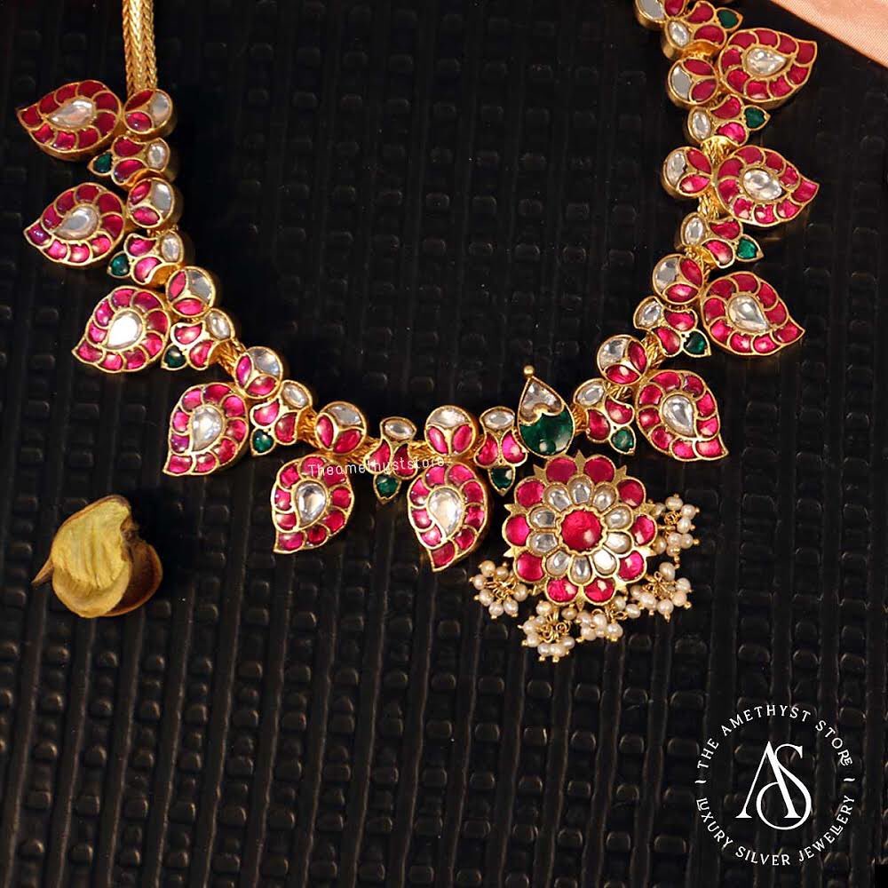 south-indian-antique-ruby-necklace-designs-10