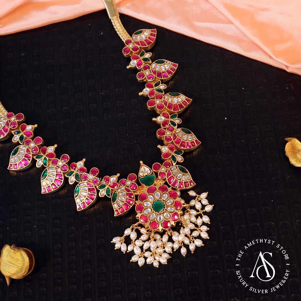 south-indian-antique-ruby-necklace-designs-11