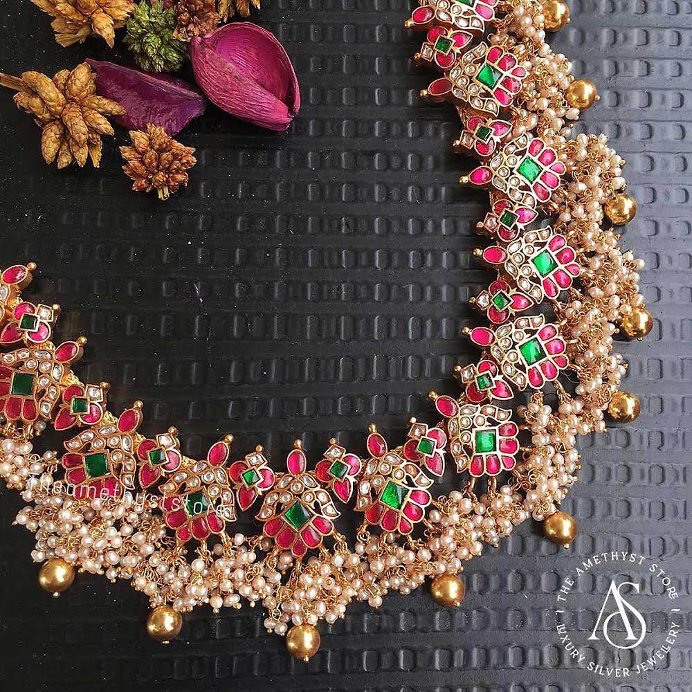 south-indian-antique-ruby-necklace-designs-2