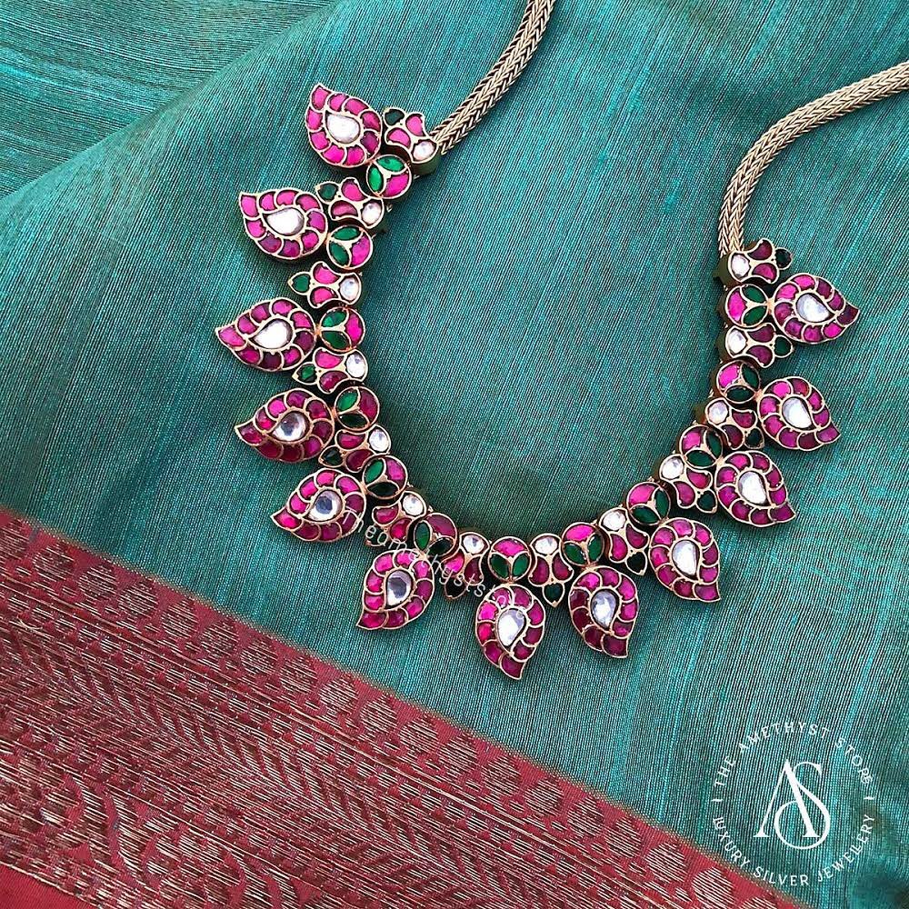 south-indian-antique-ruby-necklace-designs-7