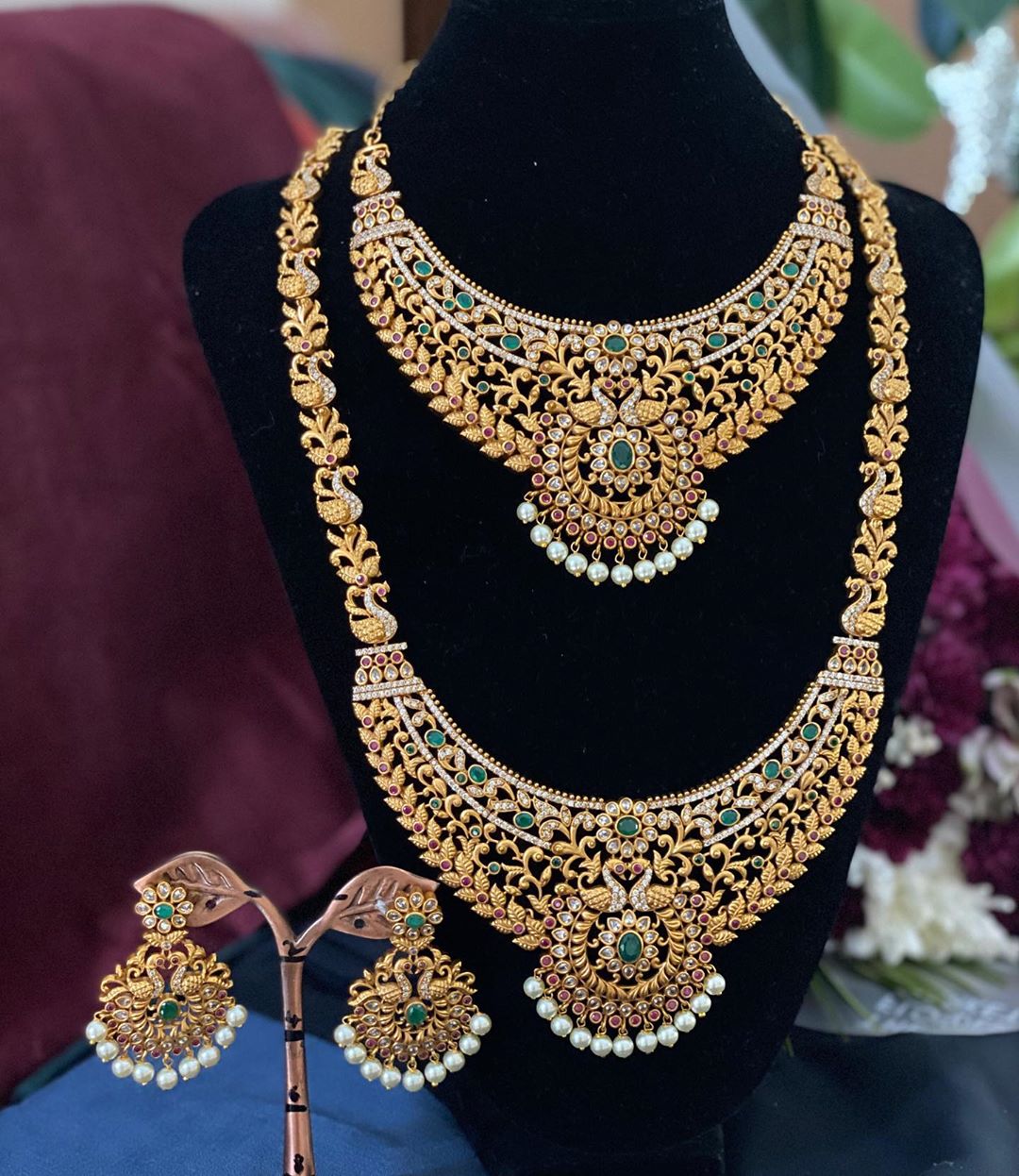 Shop The Prettiest Antique Bridal Sets Here • South India Jewels 6349