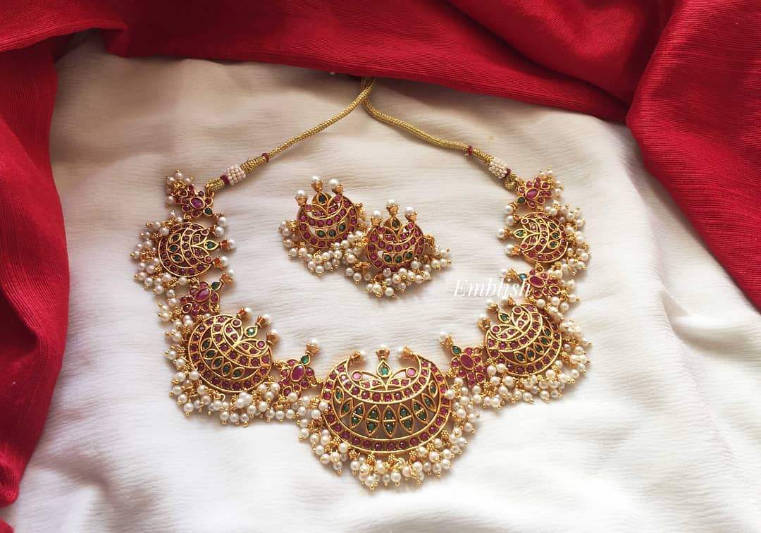 South indian store choker necklace designs