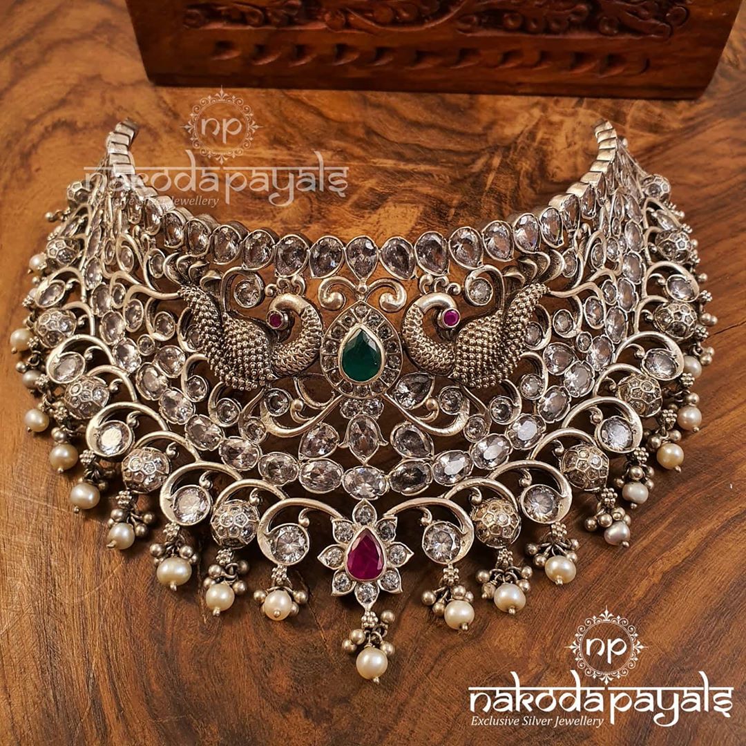 Best Silver Choker Necklace Designs of 2020 • South India Jewels