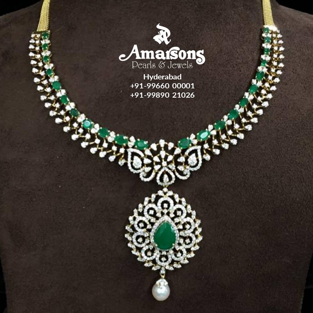 Bridal Diamond Necklace Sets That Will Steal Your Heart • South India Jewels 