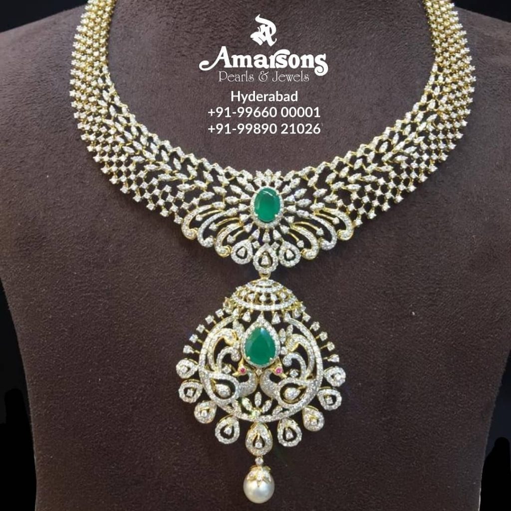 Bridal Diamond Necklace Sets That Will Steal Your Heart!! • South India ...