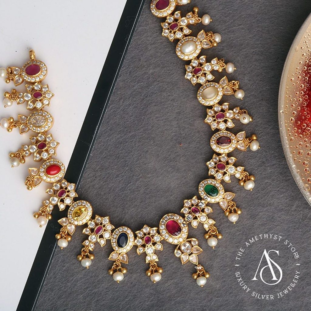 Finest Luxury Silver Neckpiece Collection Is Here • South India Jewels