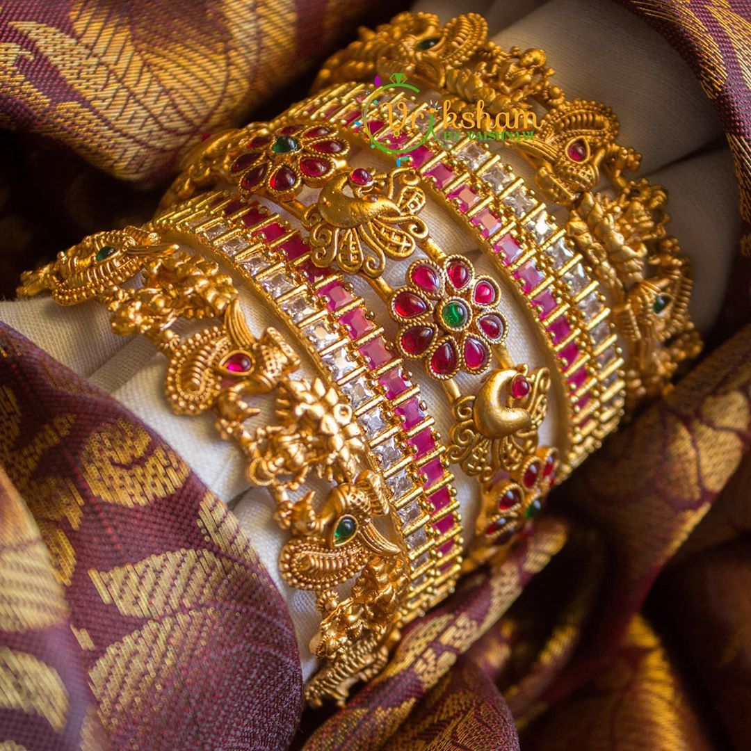 Find The Best Imitation Antique Bangles Designs Here • South India Jewels