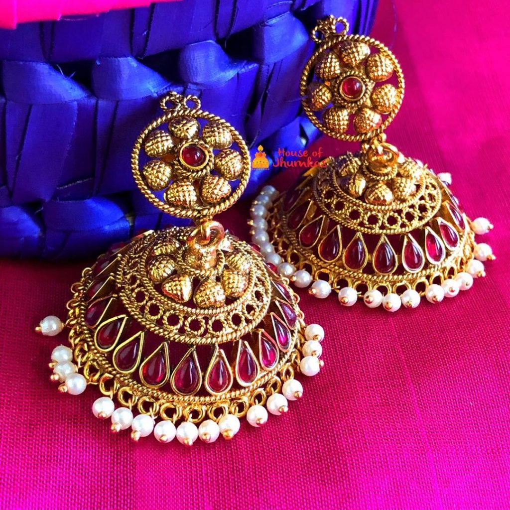 Here Are All The Bold And Beautiful Jhumkas For You!! • South India ...