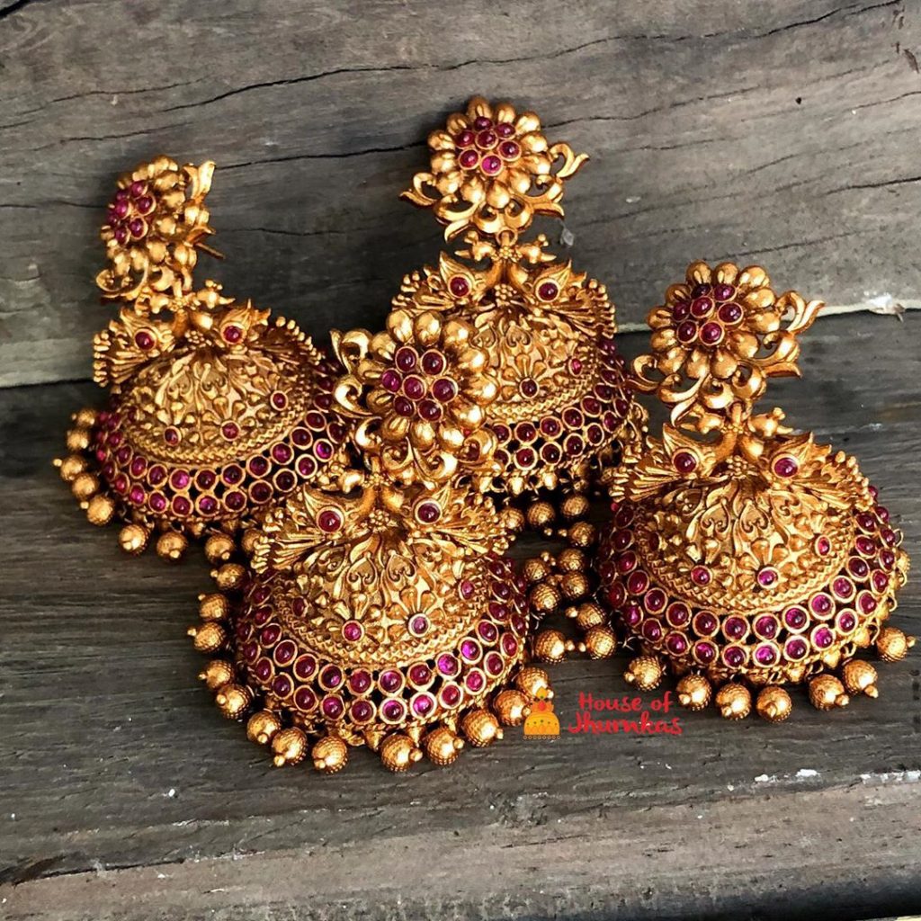 Here Are All The Bold And Beautiful Jhumkas For You!! • South India Jewels