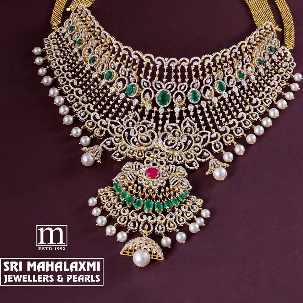 Diamond necklace,South Indian Jewelry,diamond chokerbridal choker,Indian  Wedding Jewelry,pure… | Bridal diamond necklace, Bridal diamond jewellery,  Necklace designs