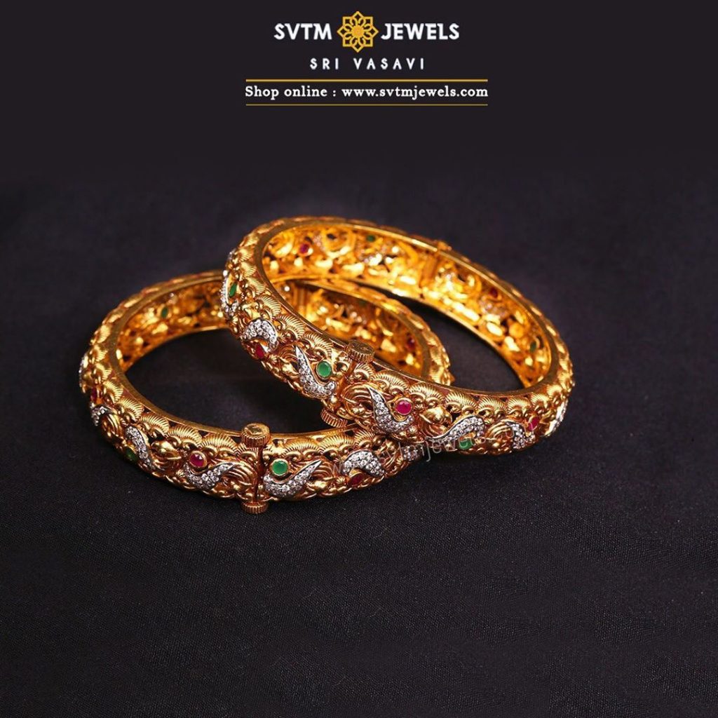 gold-antique-bangles-designs-15