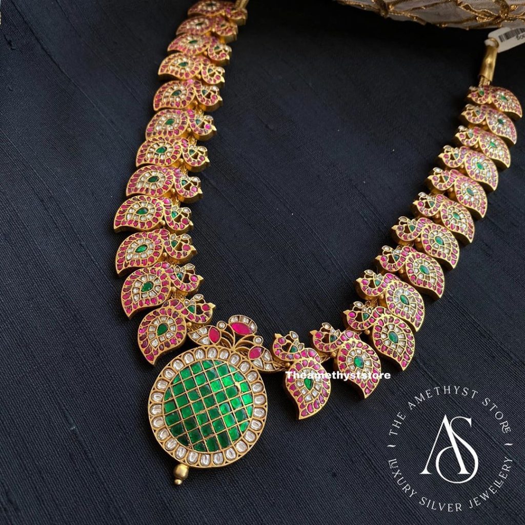 Adorable Gold Plated Pure Silver Kundan Jewellery Collections • South India Jewels