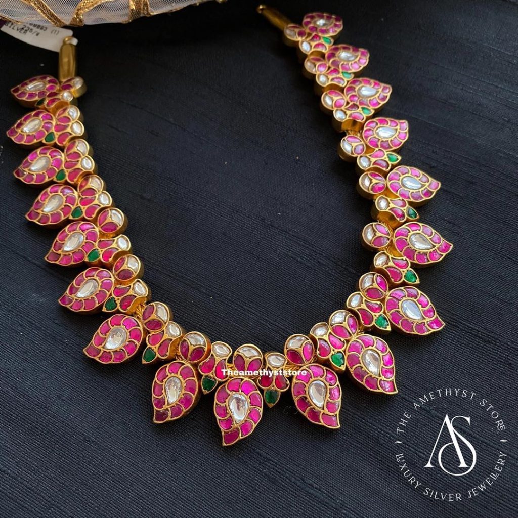 Adorable Gold Plated Pure Silver Kundan Jewellery Collections • South India Jewels