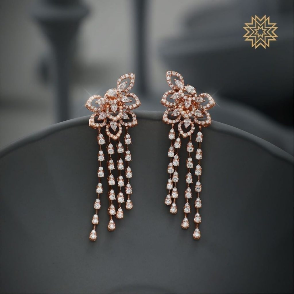 New Diamond Earrings Designs   2022  2023 Models  South India Jewels  Diamond  earrings design Real diamond earrings Diamond earrings indian