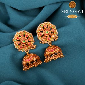 Best Gold Earrings - From Basic Studs To Bold Jhumkas! • South India Jewels