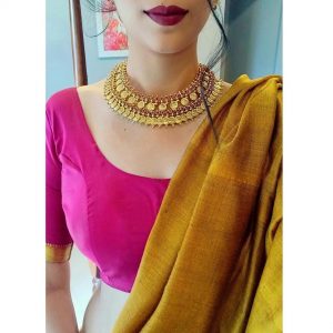 Simple Necklace Designs To Look Graceful on Sarees • South India Jewels