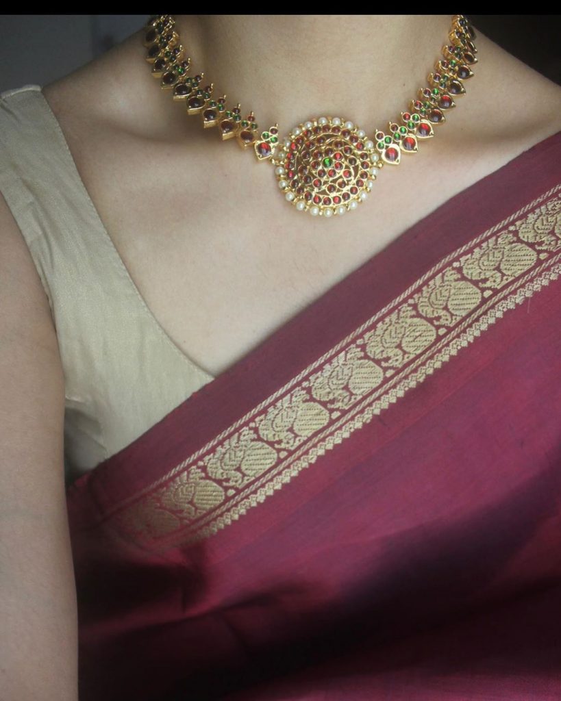 5 Necklace Designs To Own If You Love Silk Sarees! | Saree, Saree trends,  Silk sarees