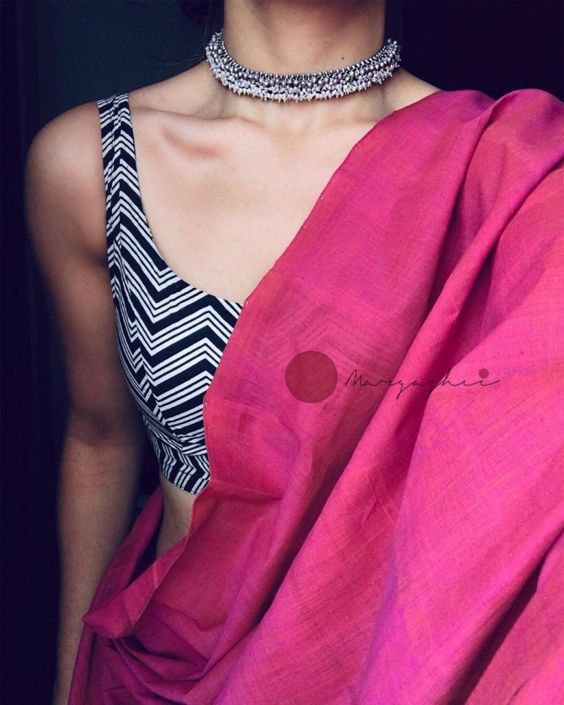 silver-necklace-for-saree-2