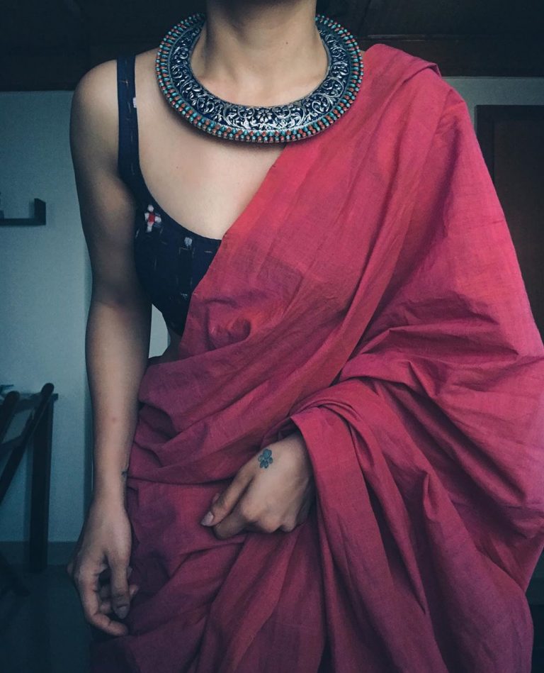 Silver Jewellery & Saree : How To Rock This Combintation! • South India ...