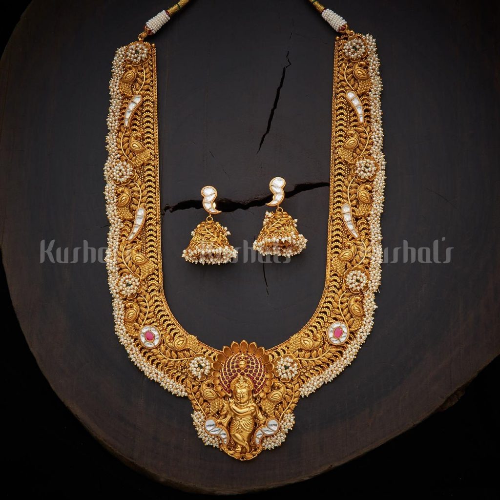 antique-necklace-set-for-saree-7